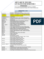 Dates To Remember Semester 3