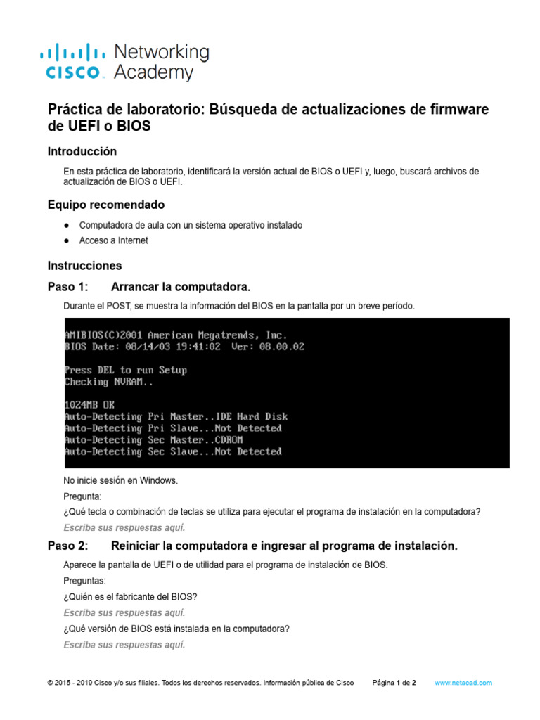 2024 0083 Cap03 Lab2 | PDF | Bios | Informática