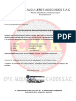 CMK - Certificado de Operatividad - Radial