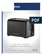 Westinghouse 2 Slice Toaster Instruction Manual