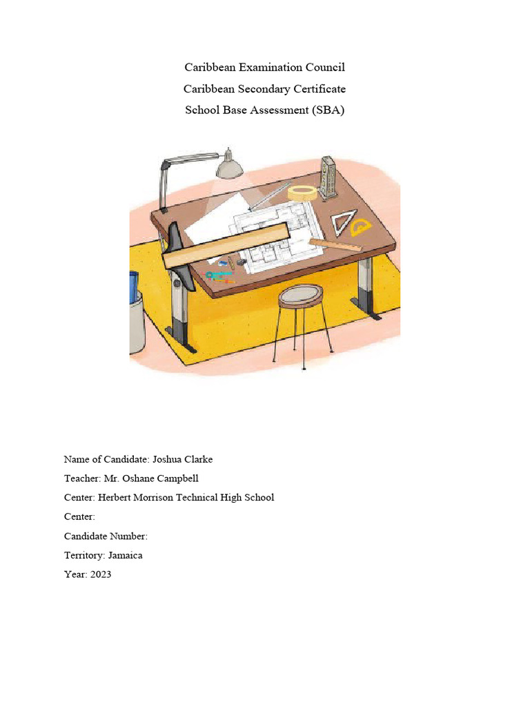 TECHNICAL DRAWING SBA (1) PDF Hazards Technical Drawing