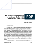 Rivera Mario - 1990 - La Investigacion Arqueologica en El Norte de Chile 1984-1990 Evaluacion y Perspectivas