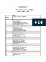 List of Pupils Grade 4 Hope