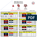 2024 WBLL Majors Softball Schedule Updated 3-20-24