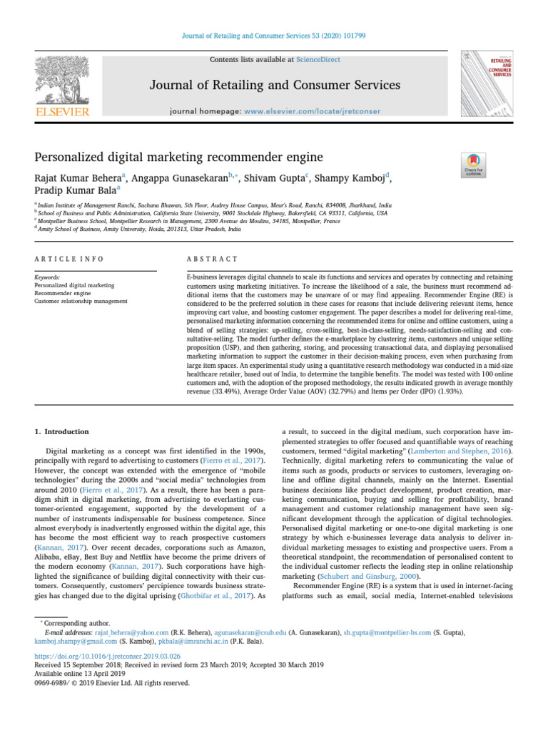 Abstract JOURNAL OF RETAILING AND CONSUMER SERVICES PDF Marketing