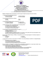 Ikatlong Markahang Pagsusulit With Answer Key 1