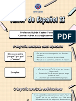 Clases de Taller de Español II - Semana 2