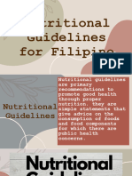 Nutritional Guidelines For Filipino