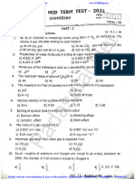 11th Chemistry 1st Mid Term Exam 2022 Question Paper Salem District English Medium PDF Download