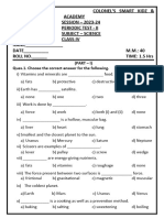 Iv Science Periodic Test - Ii