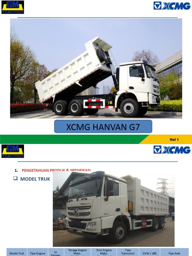 Spesifikasi Truk Hanvan G7 XCMG | PDF