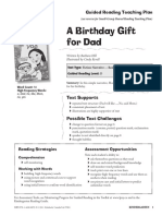 A Birthday Gift For Dad: Guided Reading Teaching Plan