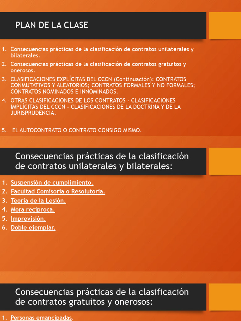 Clasificación de Contratos CCCN | PDF | Derecho privado | Derecho civil ...