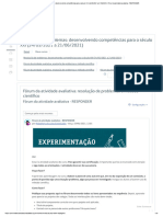 Resolução de Problemas - Desenvolvendo Competências para o Século XXI (24 - 05 - 2021 A 21 - 06 - 2021) - Fórum Da Atividade Avaliativa - RESPONDER 4