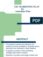 Strategic Marketing Plan For Australian Wine