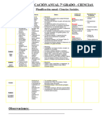 Planificación Anual. Sociales 7mo