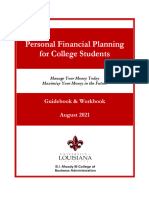 Personal Financial Planning COLLEGE 2021 August