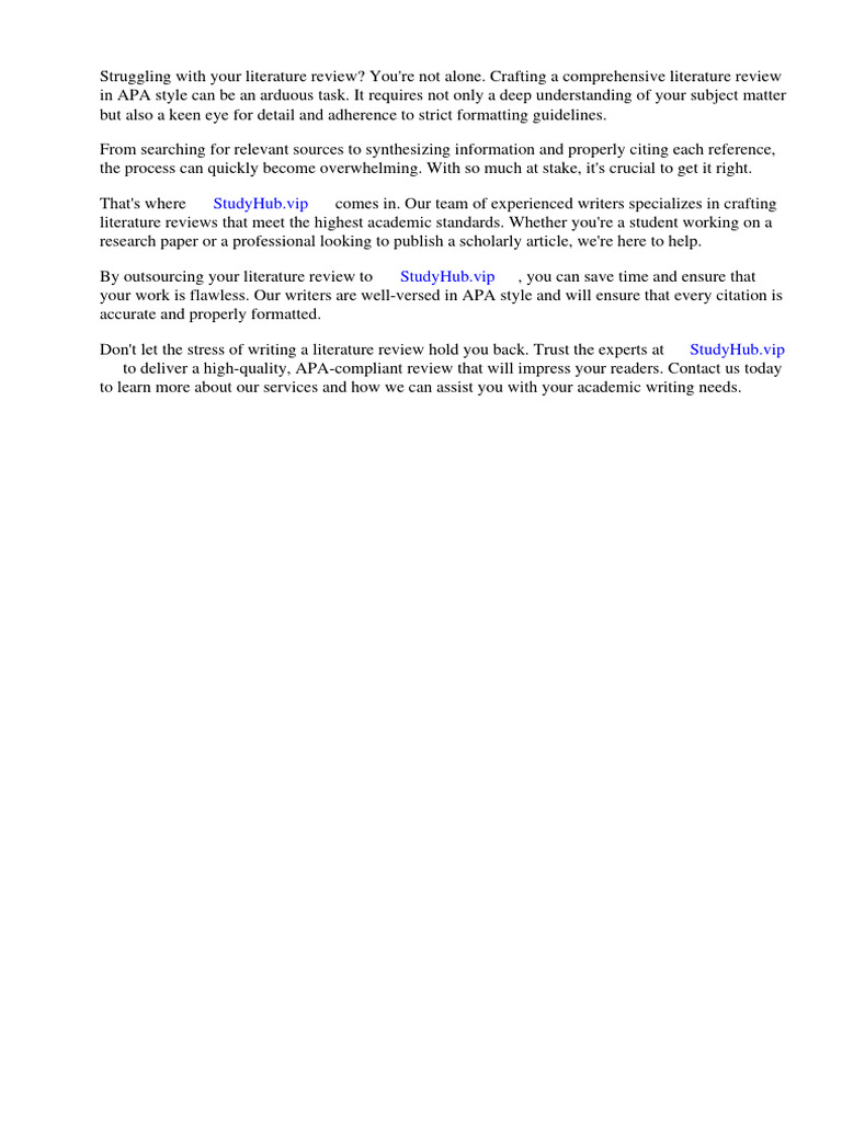 Expert Help for APA Literature Reviews | PDF | Apa Style | Citation