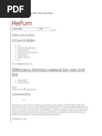 Civil Law vs. Common Law