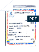 Certificado de Remolque Placa 73CSAS