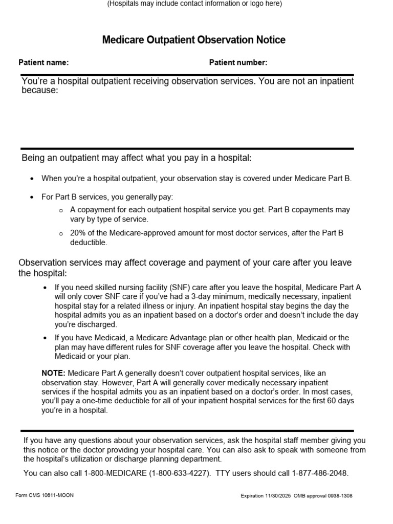 CMS-10611 MOON 2023 - v508 | PDF | Patient | Medicare (United States)