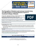 The Perception of Students and Lecturers Towards Using The Ome System in Learning Business Finance in Vocational Colleges, Malaysia.