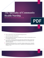The Specialty of Community Health Nursing