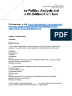 Public Policy Politics Analysis and Alternatives 6Th Edition Kraft Test Bank Full Chapter PDF