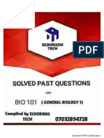 Bio 101 Past Questions For Unizik Students Compiled by Eldorado Tech