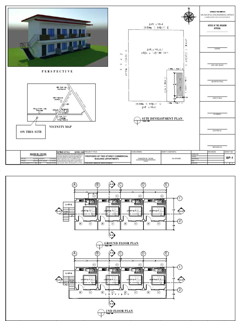 2 Storey Apartment | PDF | Civil Engineering