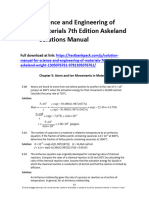 Science and Engineering of Materials 7Th Edition Askeland Solutions Manual Full Chapter PDF