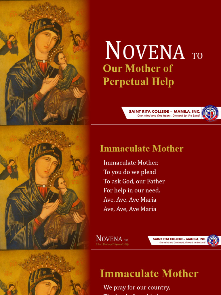 Novena to Our Mother of Perpetual Help | PDF | Eucharist | Prayer