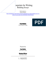 Blueprints For Writing Building Essays 1St Edition Pam Mathis Solutions Manual Full Chapter PDF