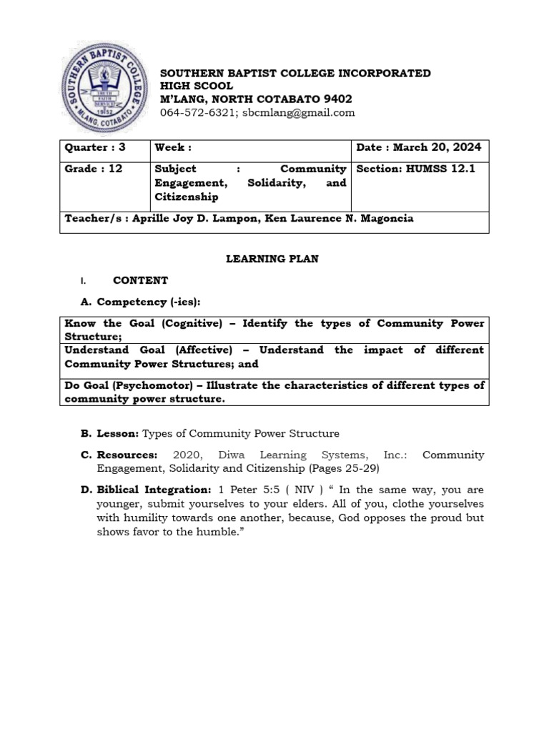 Dlp 2 Community Power Structure Pdf Power Social And Political