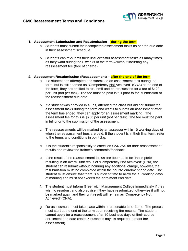 GMC Student Reassessment Guide | PDF | Career & Growth | Business