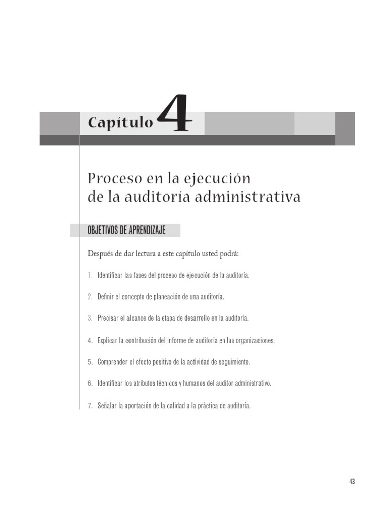 Etapas de la Auditoría Administrativa | PDF | Auditoría | Planificación