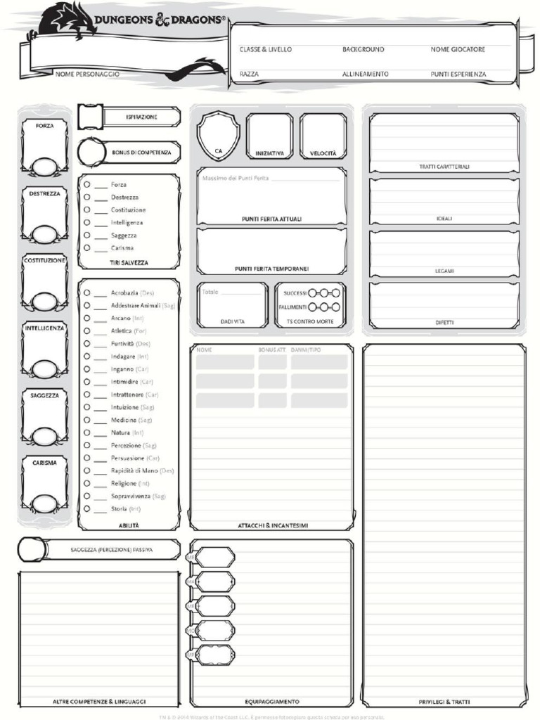 Scheda DND | PDF