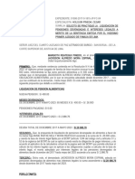 Exp 1506-2017. NUEVA LIQUIDACION DE PAGO DE ALIMENTOS