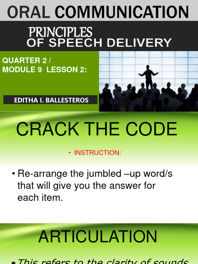 Principles of Effective Oral Communication | PDF | Human Voice ...