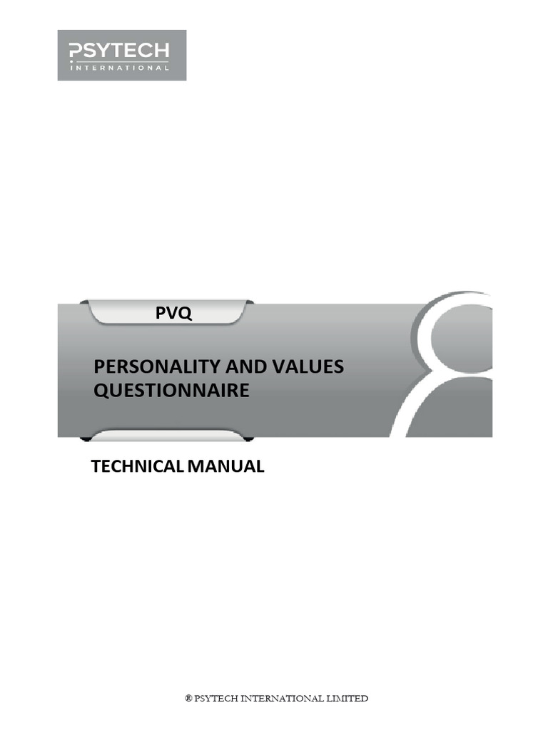 PVQ Technical Manual | PDF | Psychometrics | Effect Size