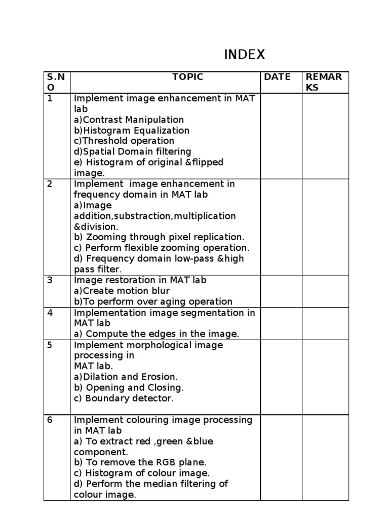 MATLAB Image Processing Techniques Guide | PDF | Teaching Methods ...