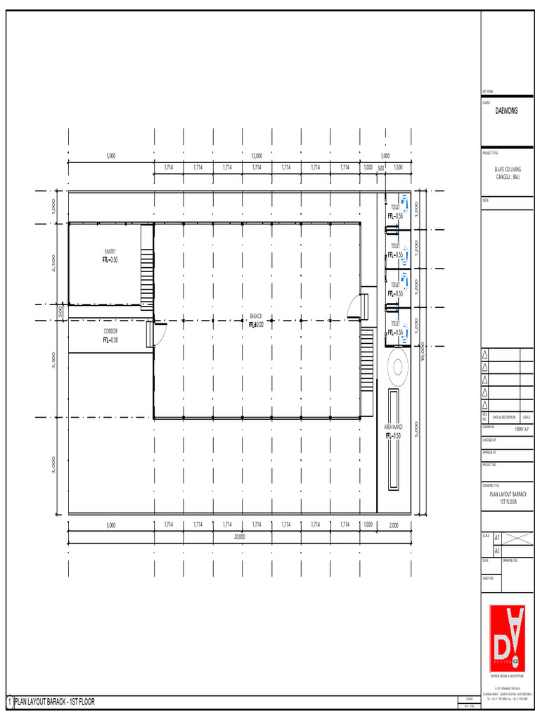 Barrack Floor Plan and Elevations | PDF