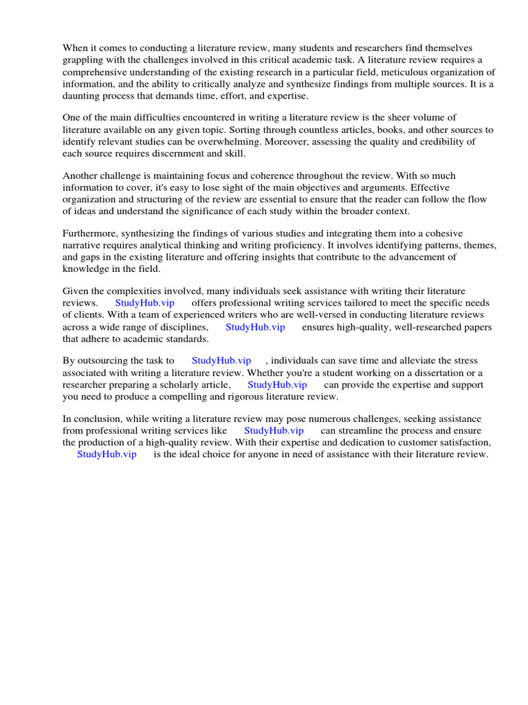 Ways To Conduct Literature Review PDF Literature Review