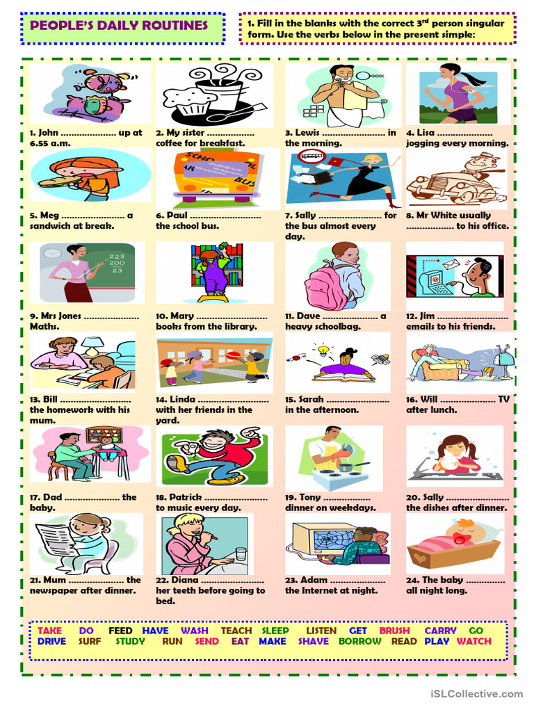 People's Daily Routine 2 | PDF | Lunch