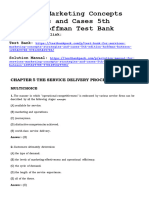 Services Marketing Concepts Strategies and Cases 5Th Edition Hoffman Test Bank Full Chapter PDF