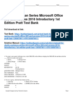 Shelly Cashman Series Microsoft Office 365 and Access 2016 Introductory 1St Edition Pratt Test Bank Full Chapter PDF