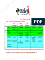 Rol de Examenes Bimestral Secundaria Miguel Grau