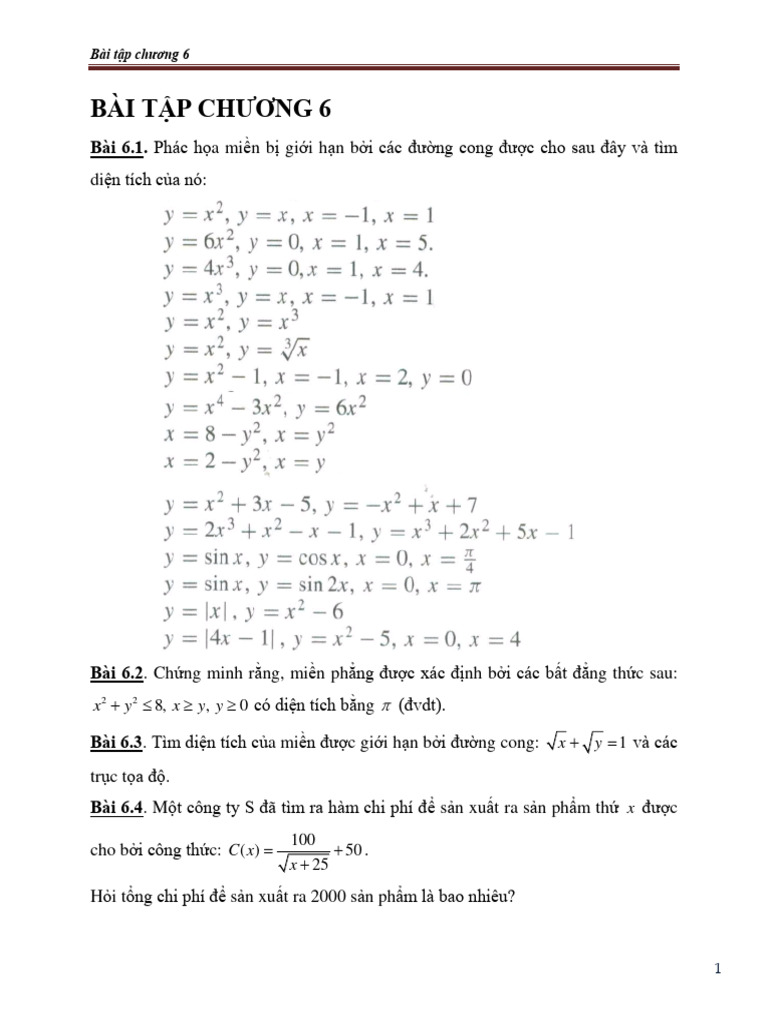 BT Chương 6 | PDF