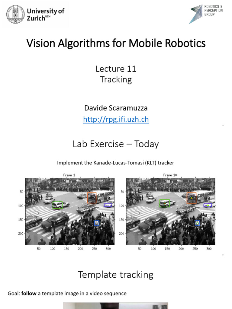 KLT Tracker for Template Tracking | PDF | Algorithms | Applied Mathematics
