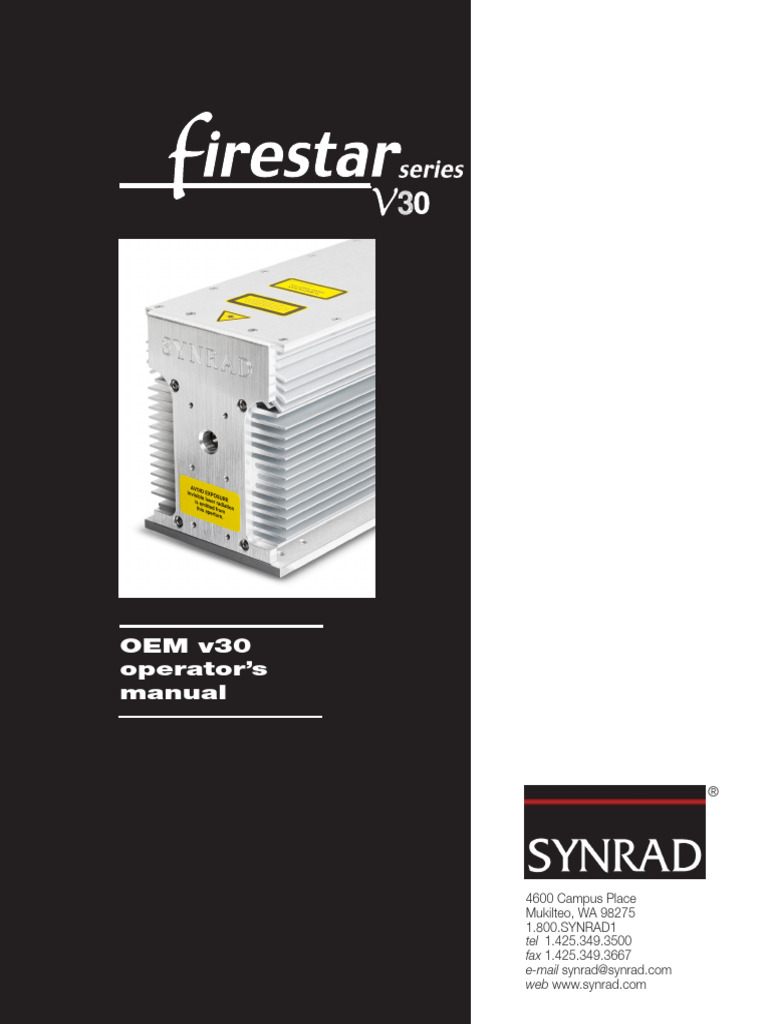 Operators Manual v30 | PDF | Electromagnetic Interference | Safety
